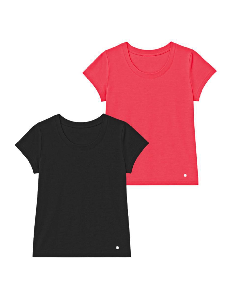 Set playera manga corta cuello redondo mujer Set playera manga corta cuello redondo mujer