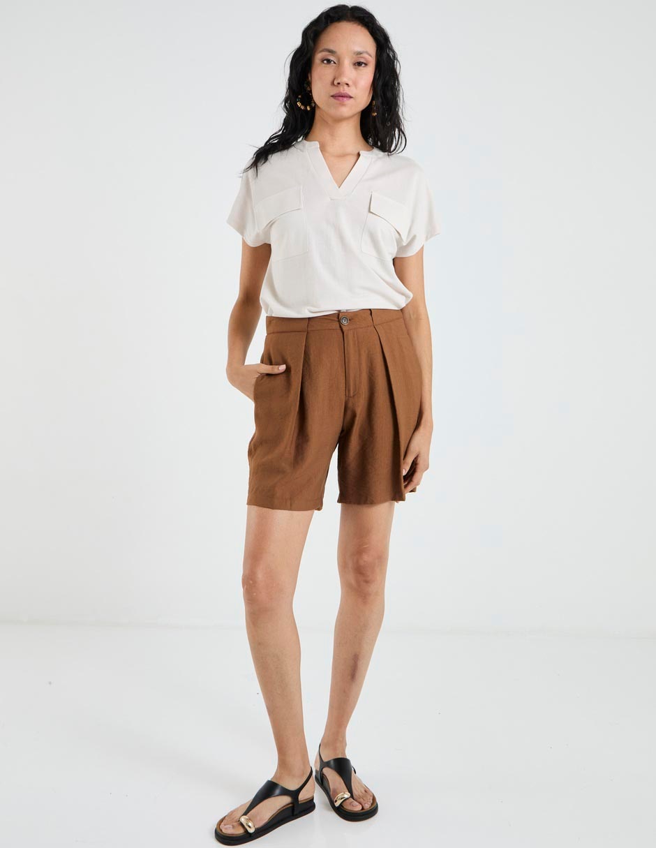Blusa manga corta para mujer