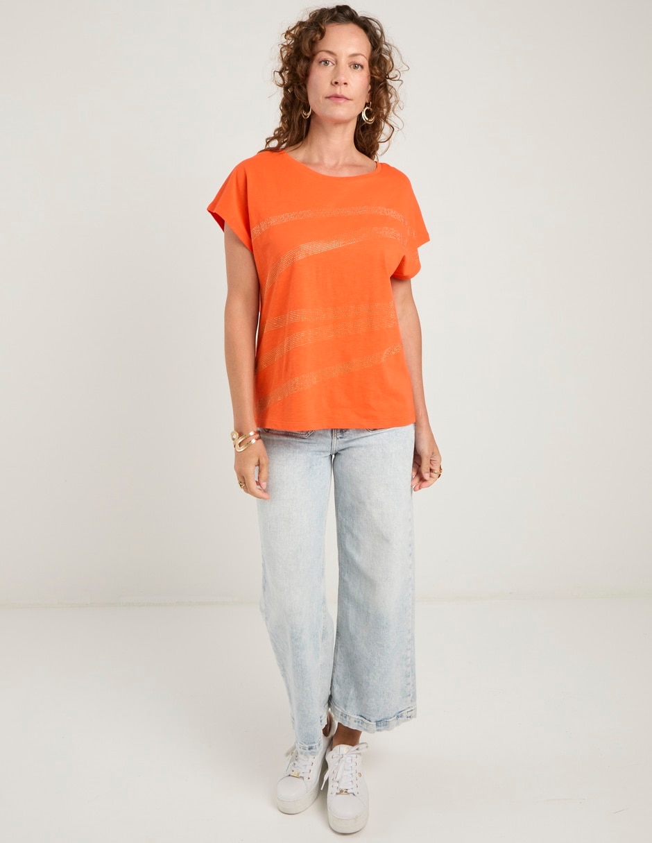 Blusa manga corta para mujer