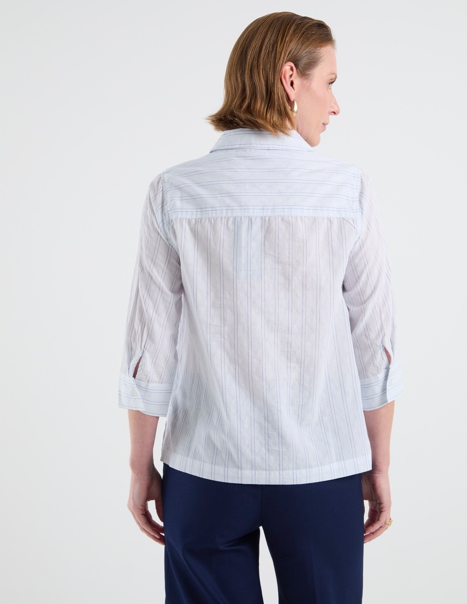 Blusa camisera manga 3/4 para mujer 11