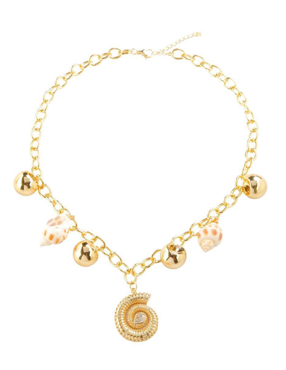 Collar caracol Costarella con acabado baño de oro 18 K 2