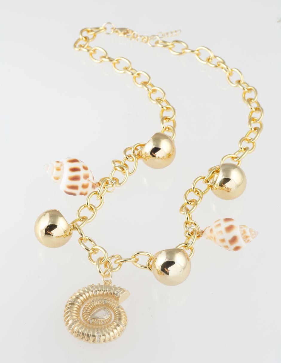 Collar caracol Costarella con acabado baño de oro 18 K 4