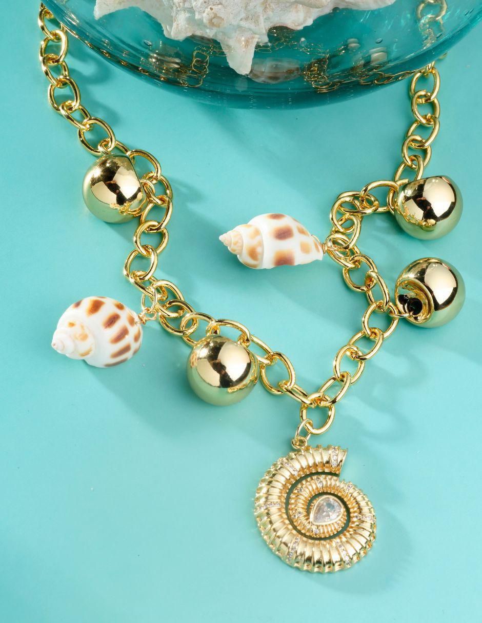 Collar caracol Costarella con acabado baño de oro 18 K 5