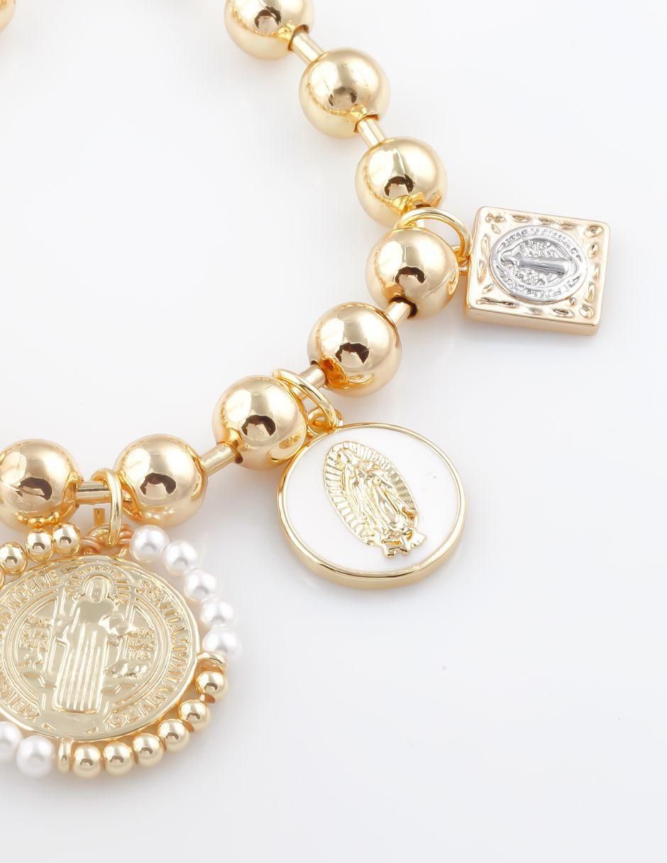 Pulsera con zirconia Devota acabado baño de oro 18 K 3