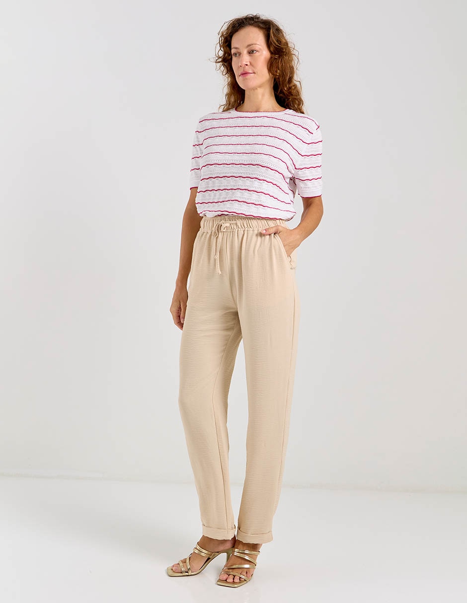 Pantalón relaxed Basics straight para mujer
