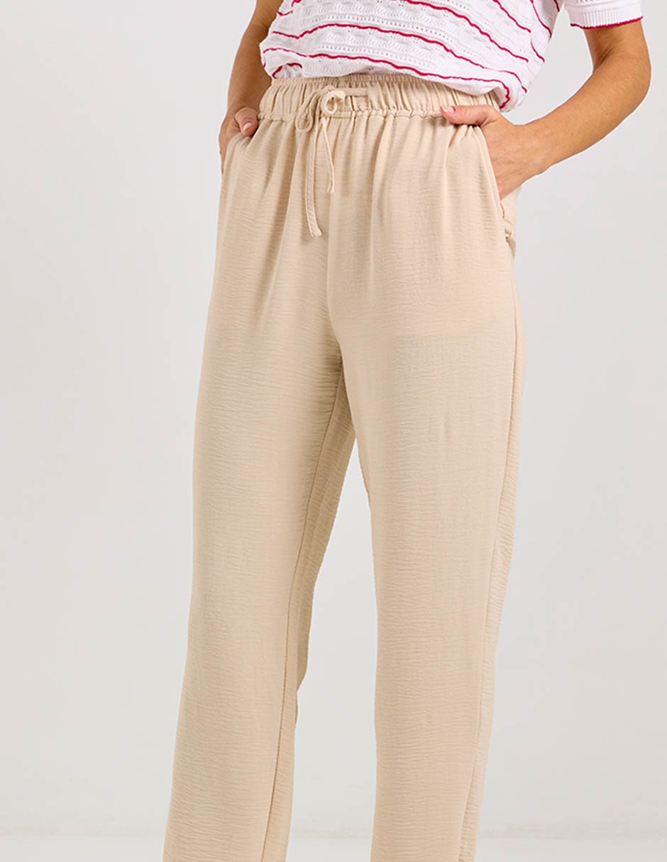 Pantalón relaxed Basics straight para mujer