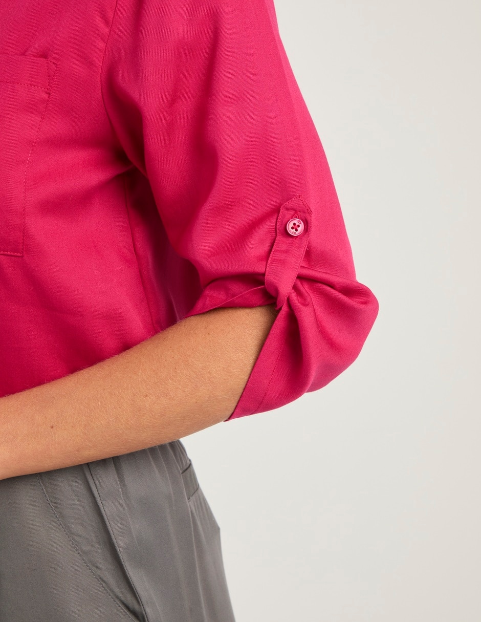 Blusa camisera manga 3/4 para mujer 10