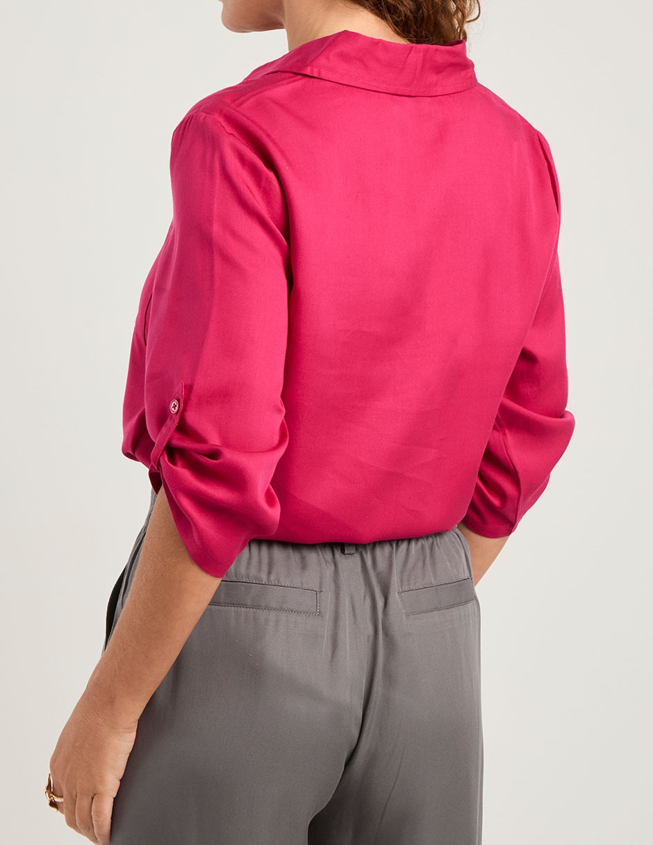 Blusa camisera manga 3/4 para mujer 11