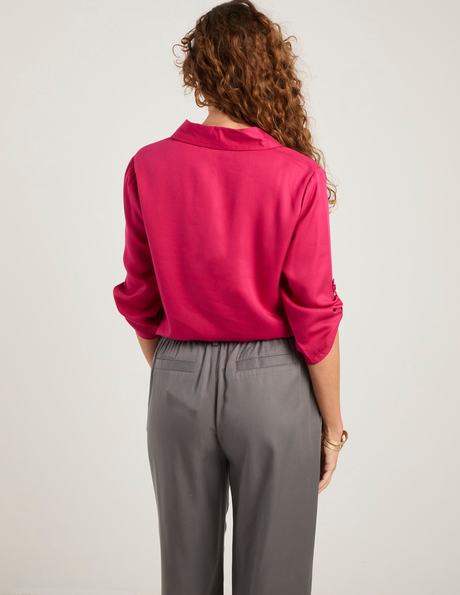Blusa camisera manga 3/4 para mujer 12