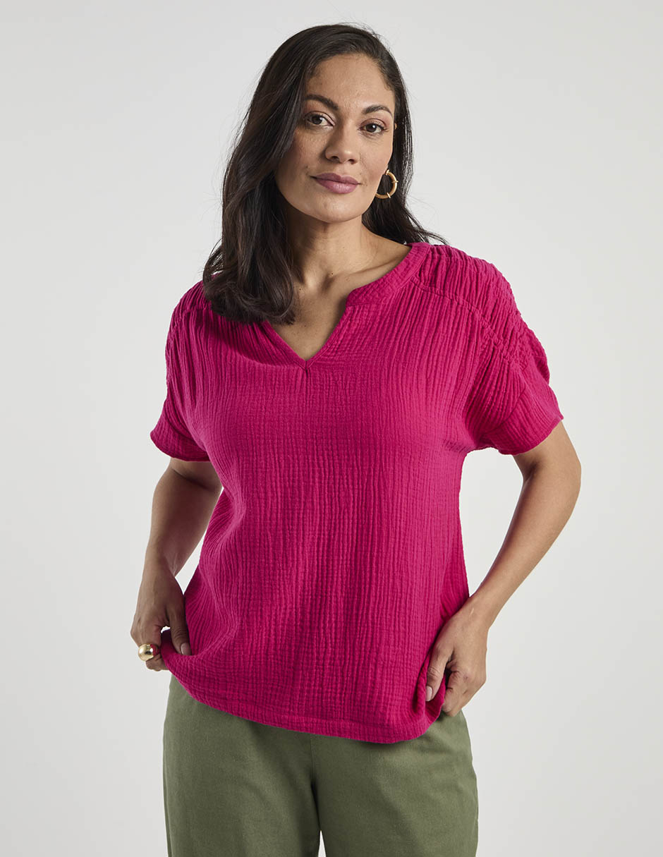 Blusa manga corta para mujer 5