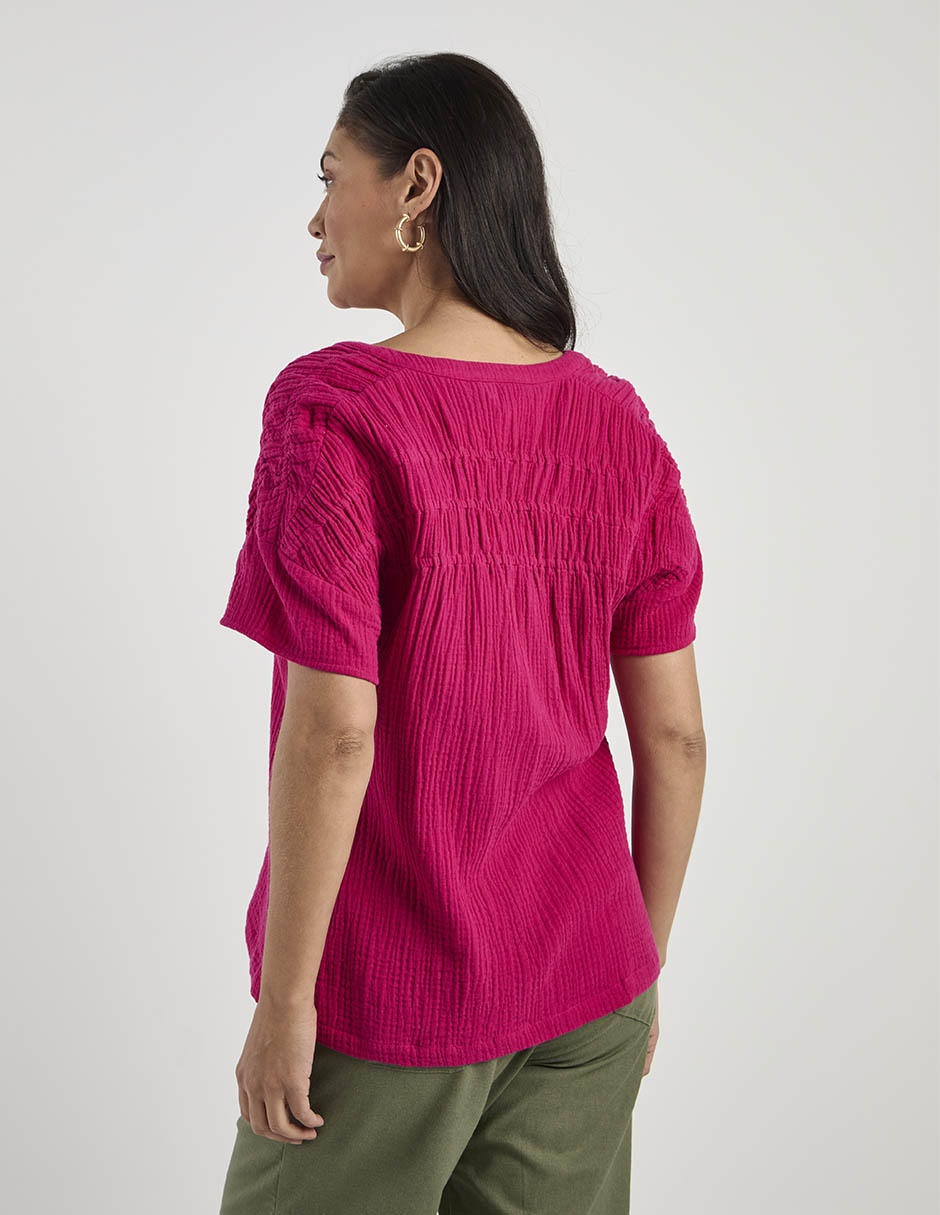 Blusa manga corta para mujer 6
