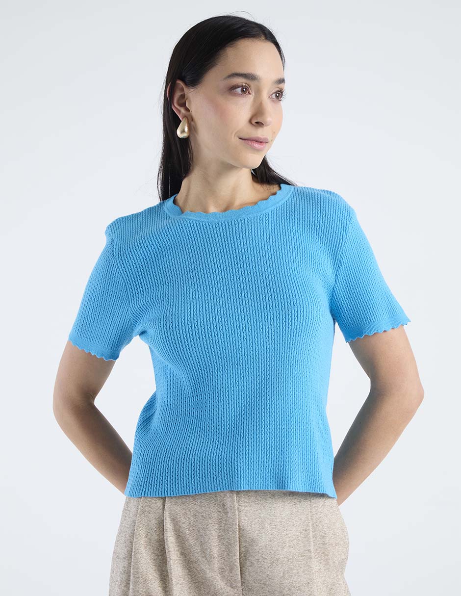 Blusa manga corta para mujer