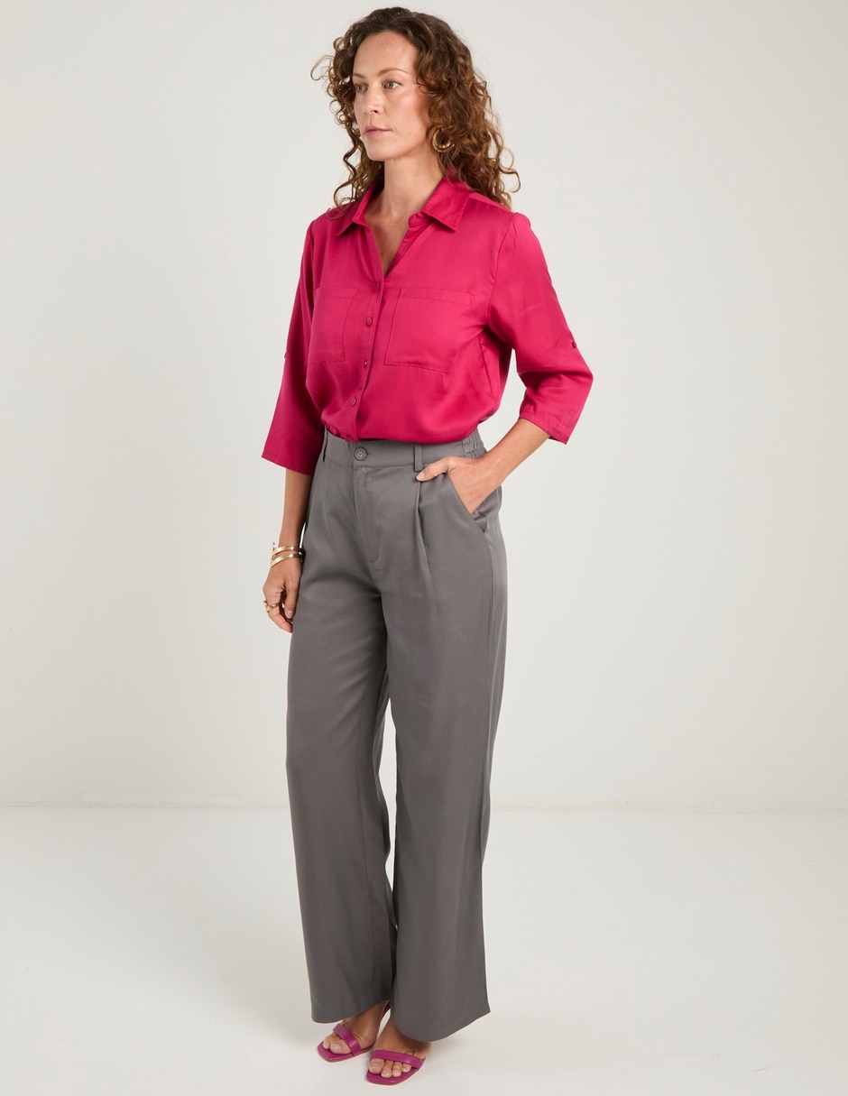 Pantalón de vestir amplio para mujer 3
