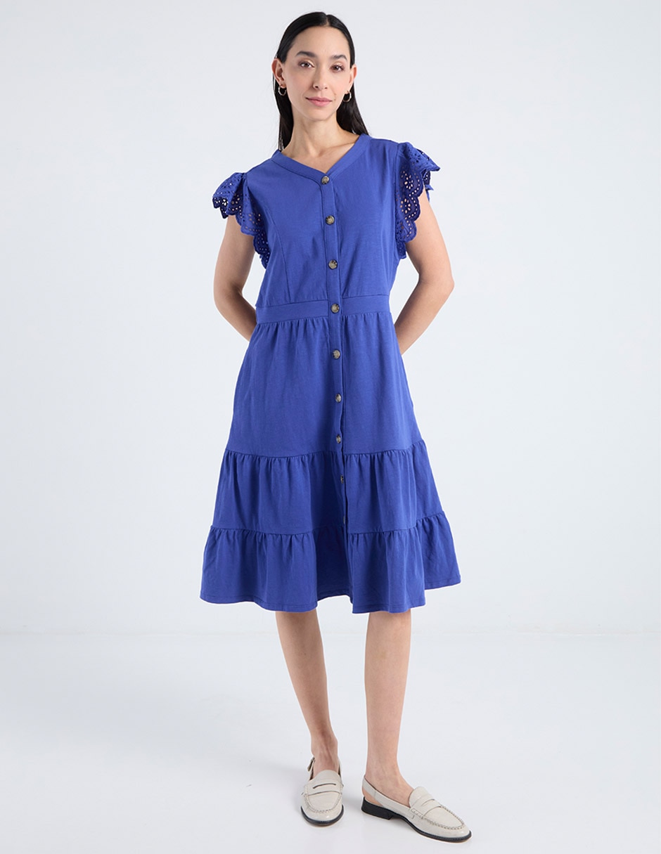 Vestido 3/4 casual Basic para mujer 5