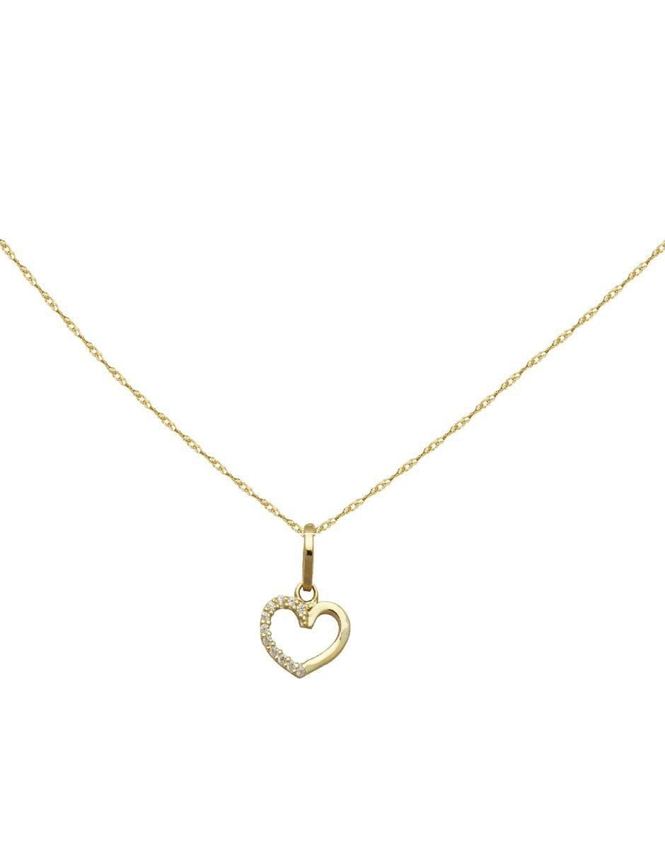 Collar corazón de oro 14 K 2