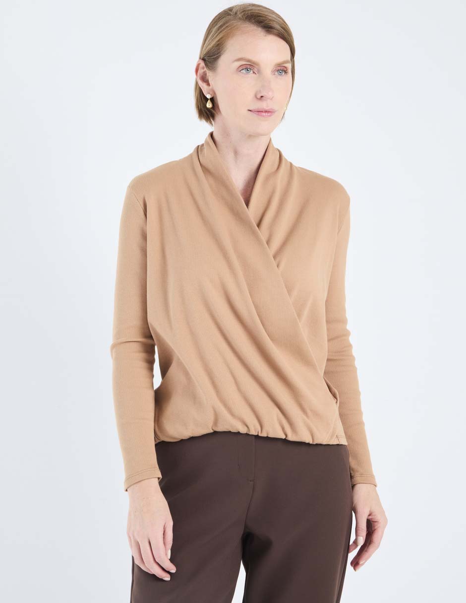 Suéter cuello cruzado para mujer Suéter cuello cruzado para mujer