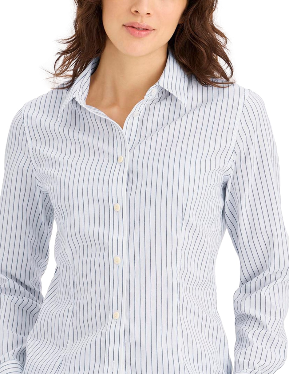 Blusa camisera Dockers manga larga para mujer