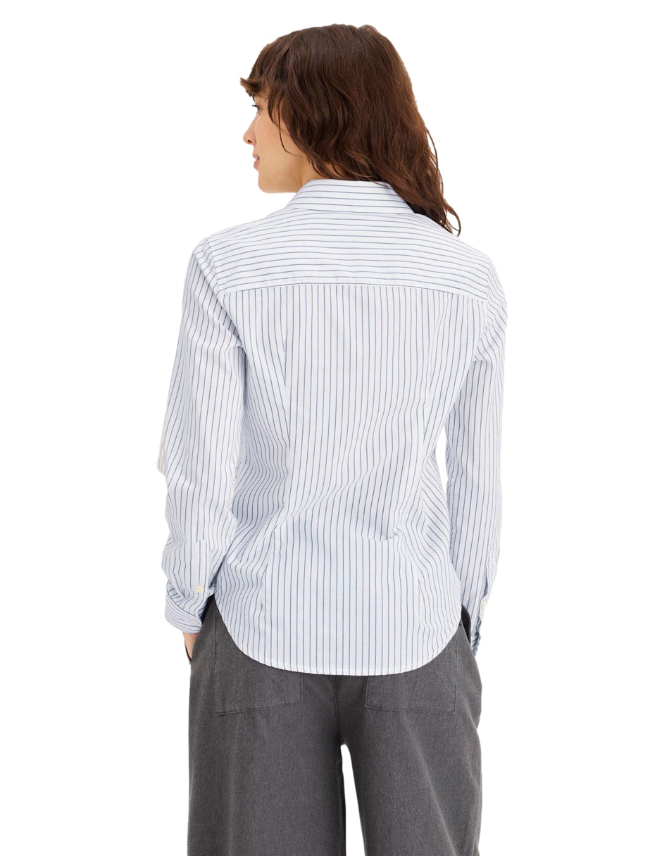 Blusa camisera Dockers manga larga para mujer