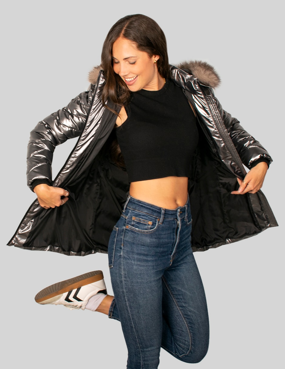 Chamarra acolchada greenlander para mujer