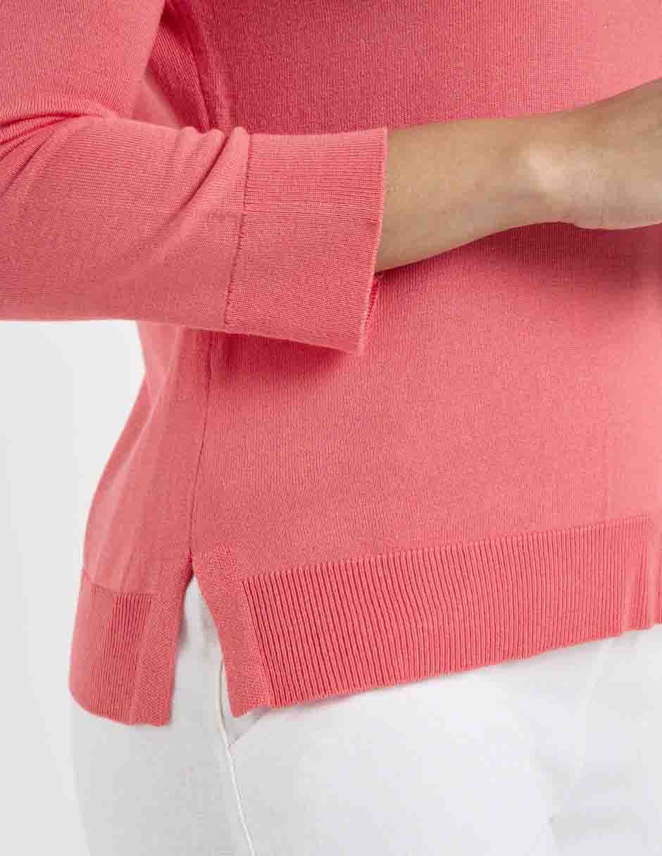 Suéter cuello con botón para mujer 5