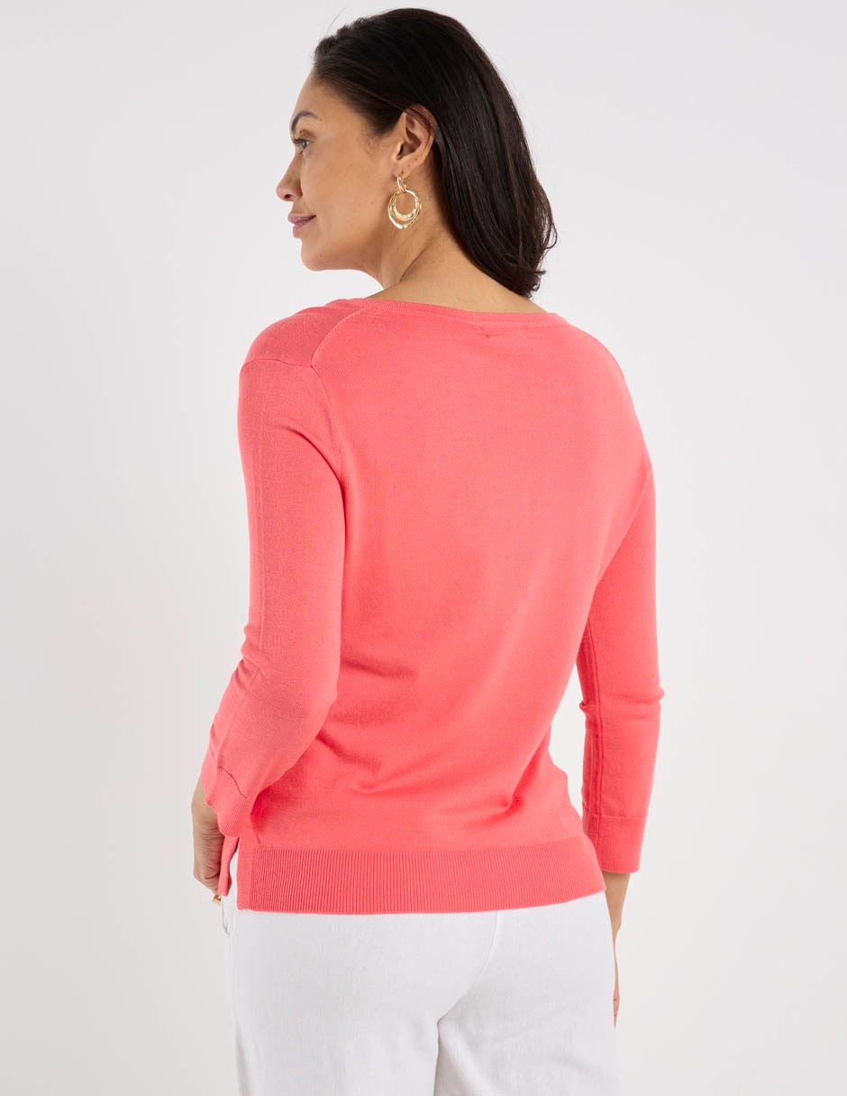 Suéter cuello con botón para mujer 6