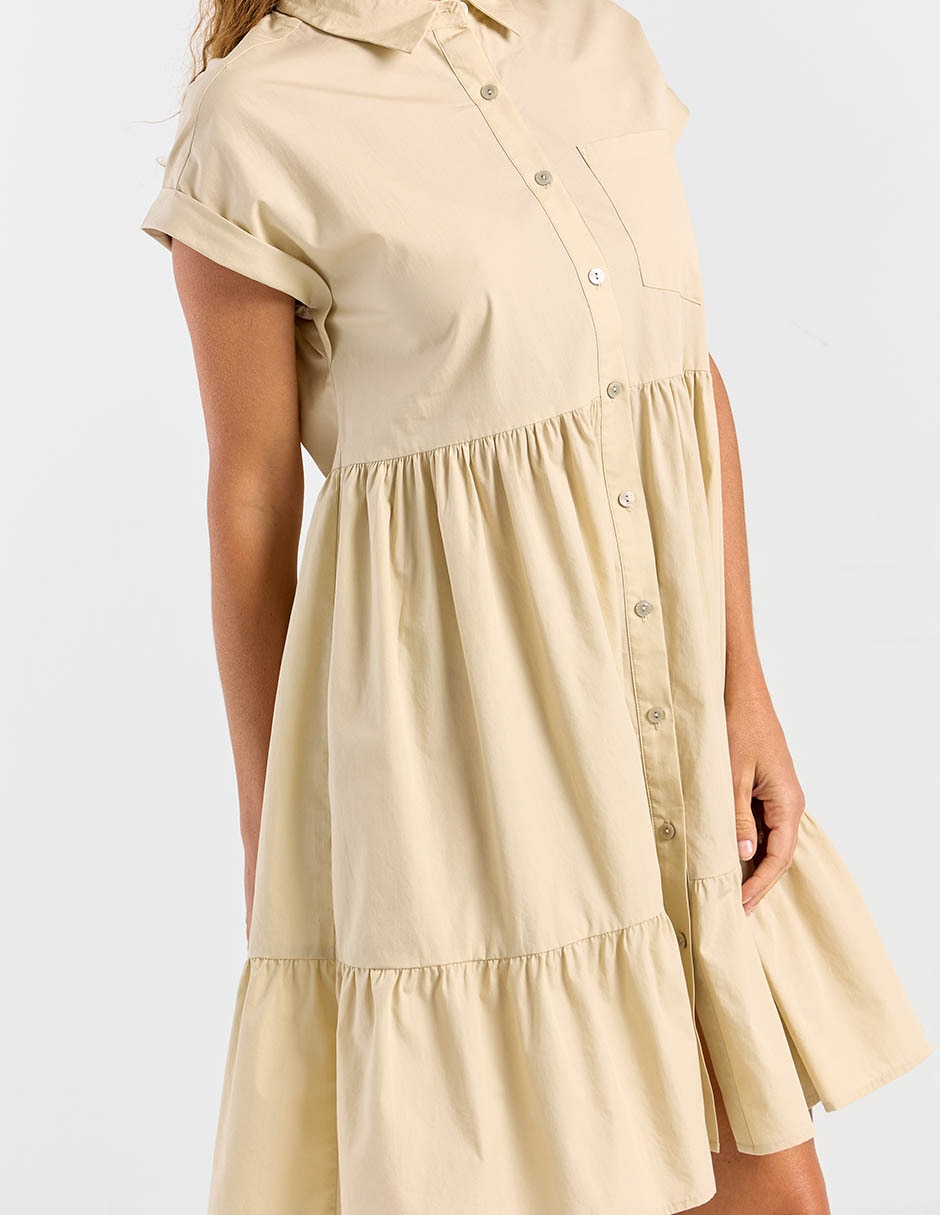Vestido arriba rodilla casual para mujer 2