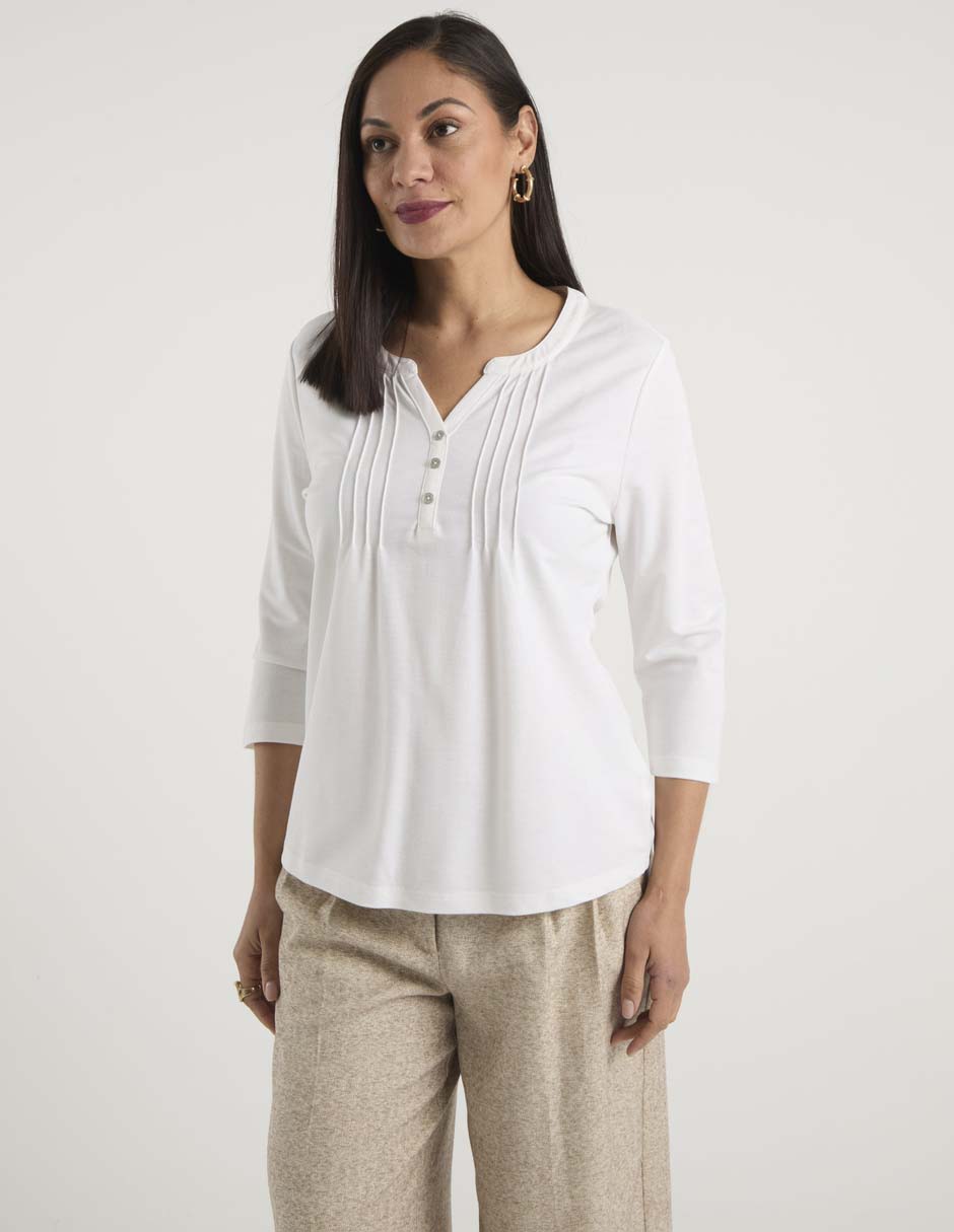 Blusa manga 3/4 para mujer Blusa manga 3/4 para mujer