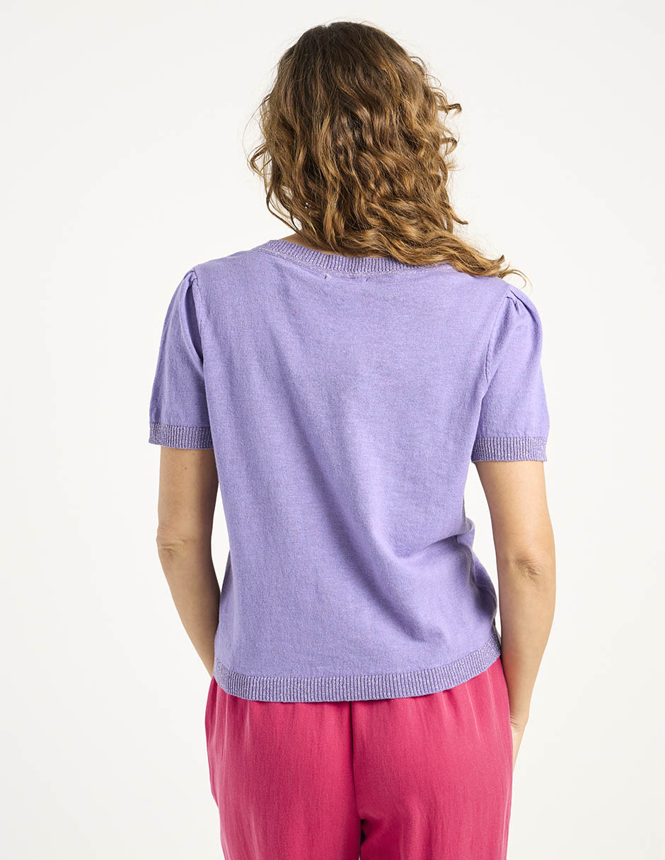 Playera manga corta Lieb cuello v para mujer