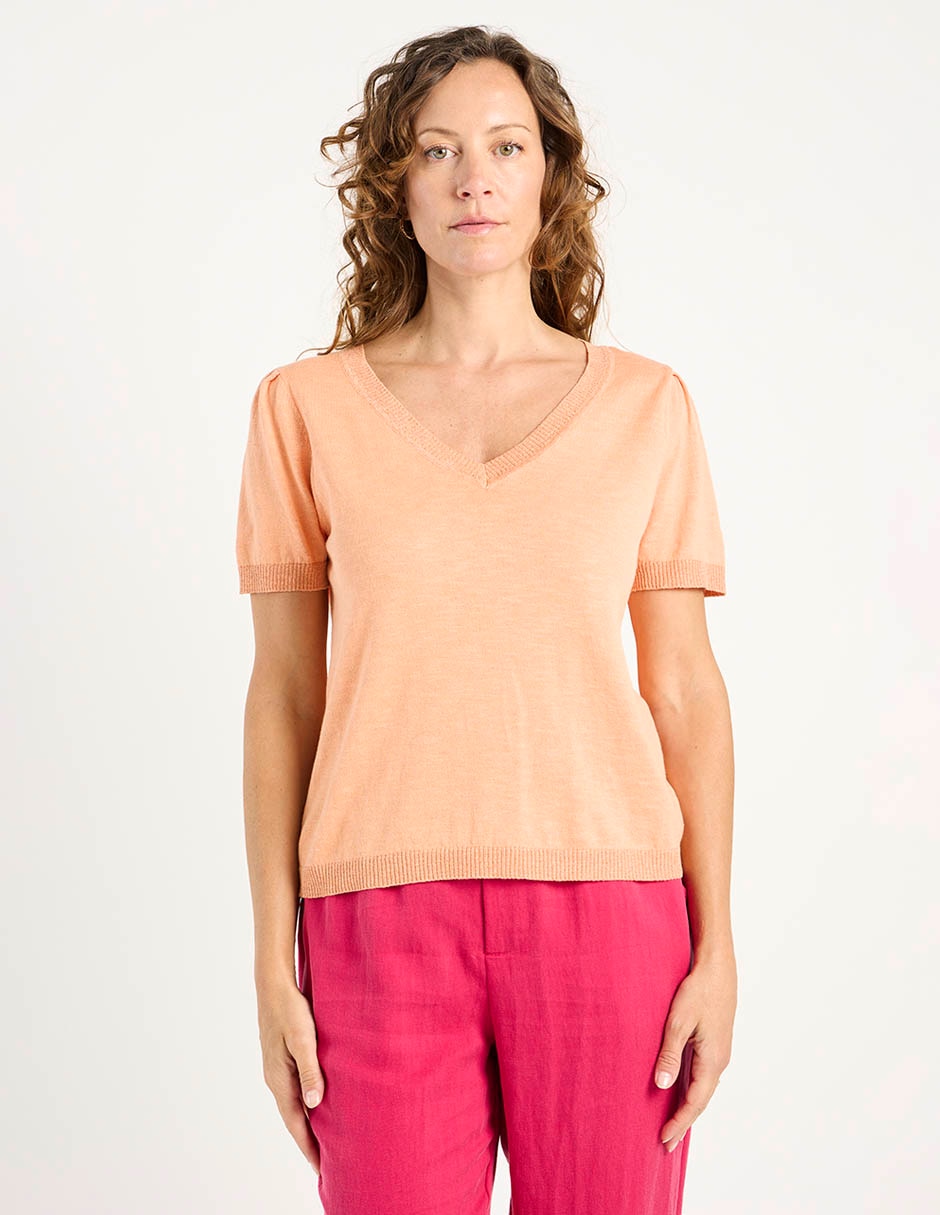 Playera manga corta cuello v para mujer Playera manga corta cuello v para mujer