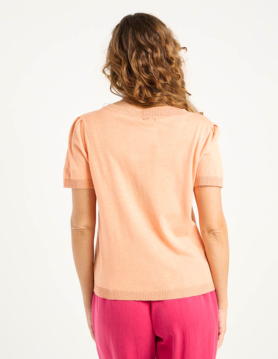 Playera manga corta cuello v para mujer 6