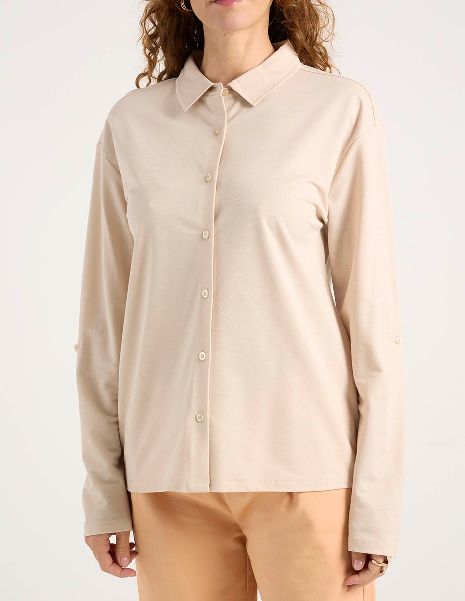 Blusa camisera manga larga para mujer 3
