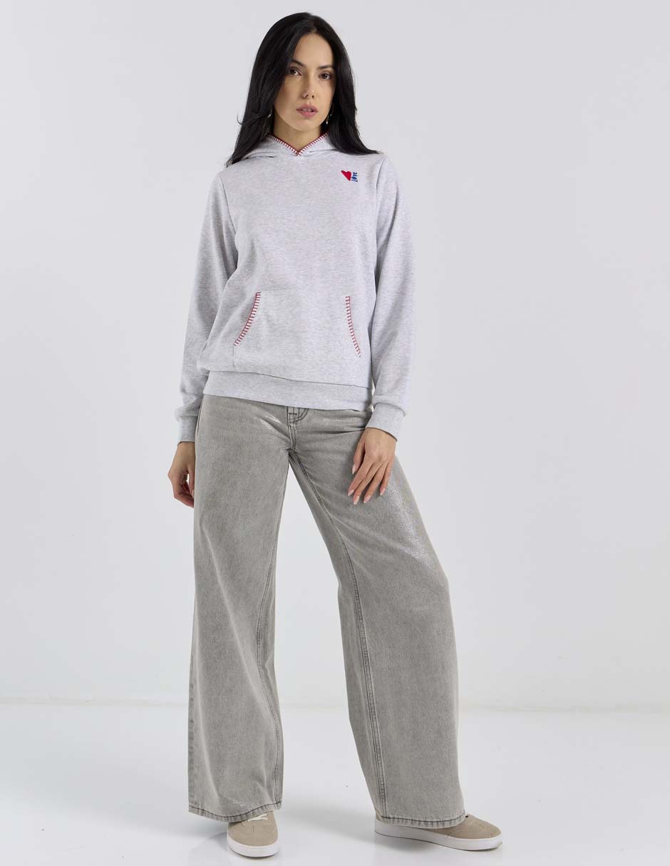 Sudadera con capucha y bolsa para mujer 6