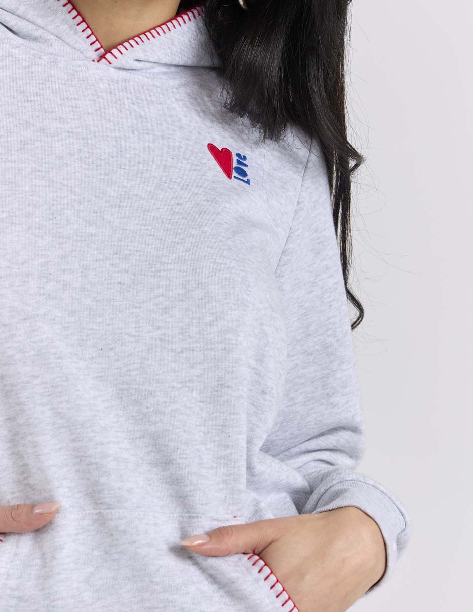 Sudadera con capucha y bolsa para mujer 7