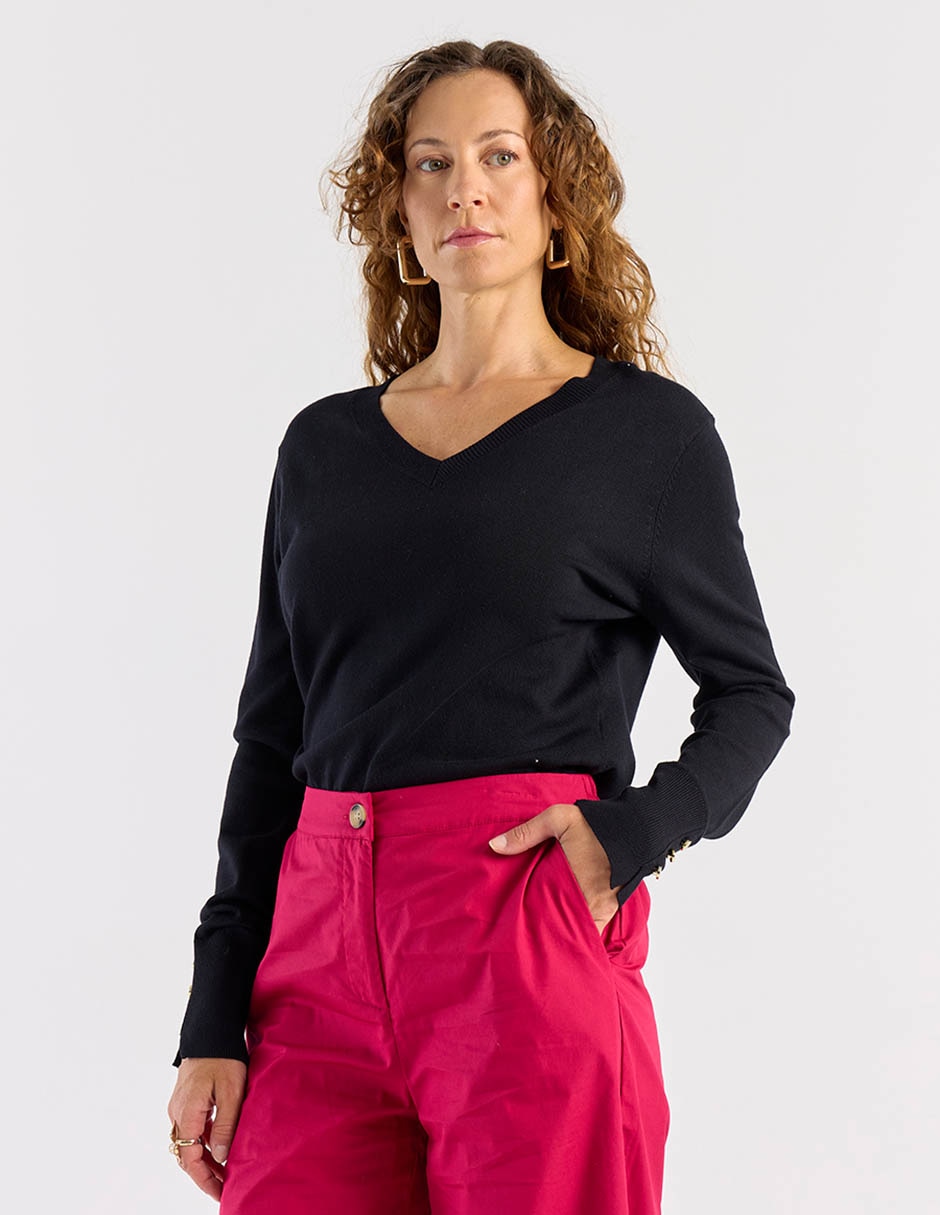Suéter cuello V para mujer Suéter cuello V para mujer