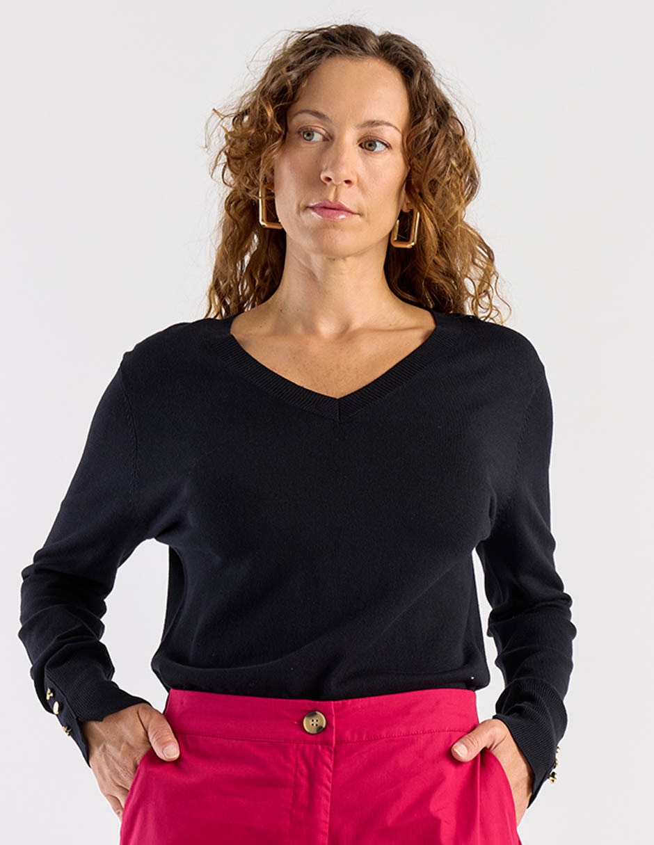 Suéter Lieb cuello V para mujer