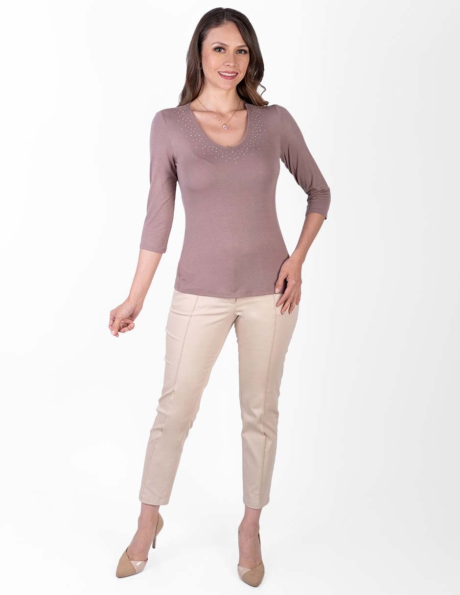 Blusa manga 3/4 para mujer 5