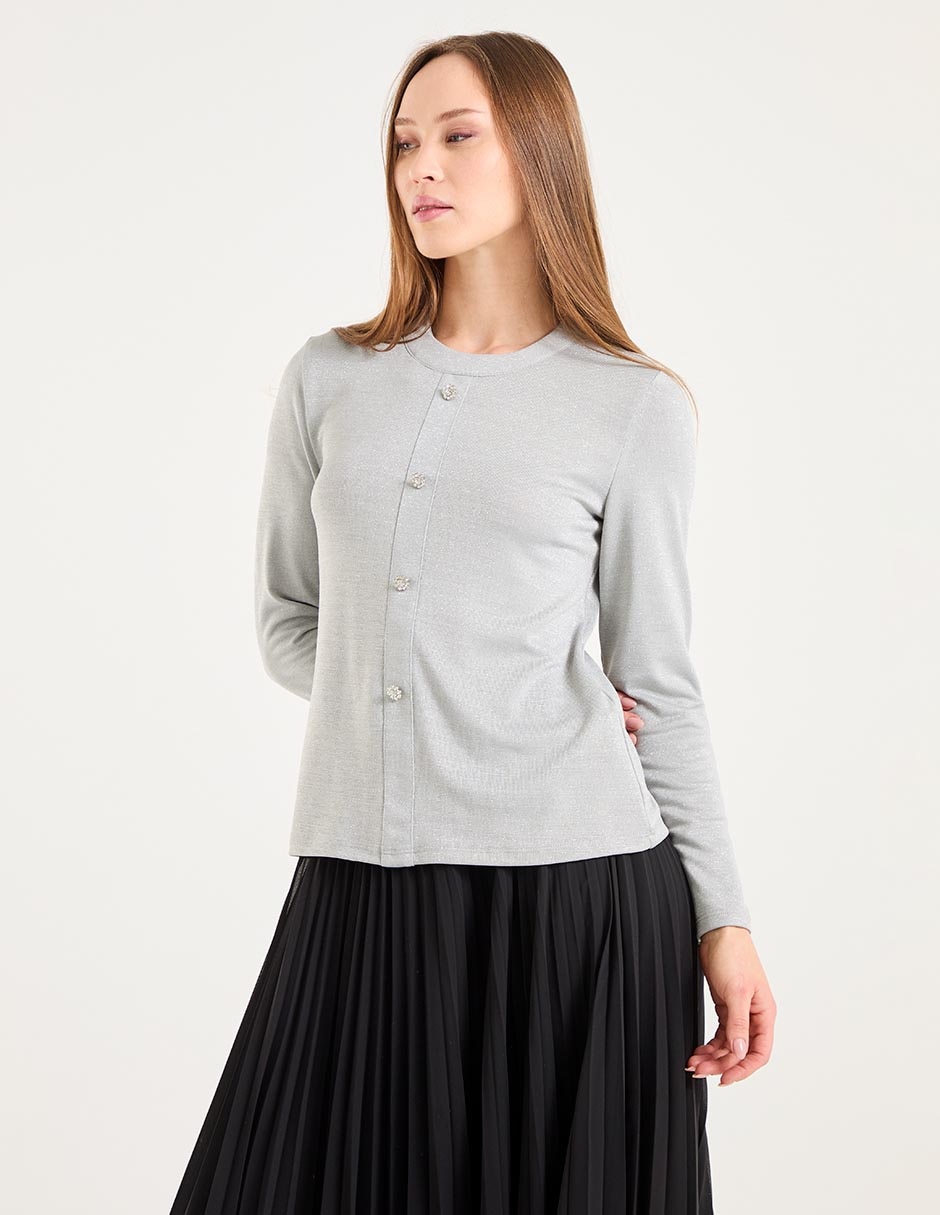 Suéter cuello redondo para mujer 1