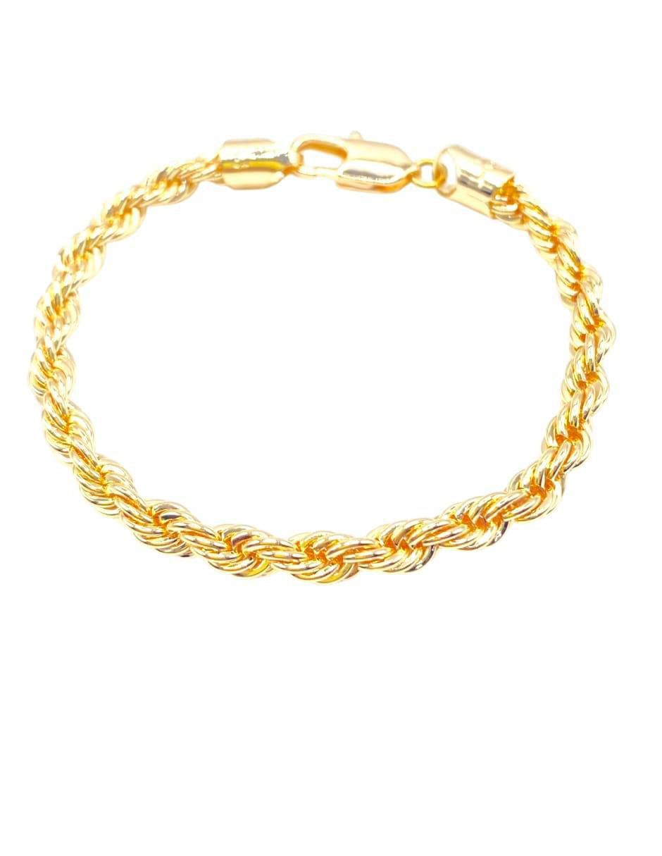 Pulsera de oro laminado acabado brillante Pulsera de oro laminado acabado brillante