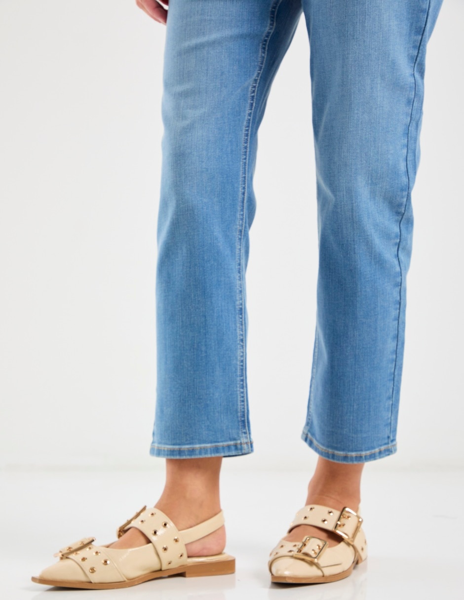 Jeans capri straight para mujer 5