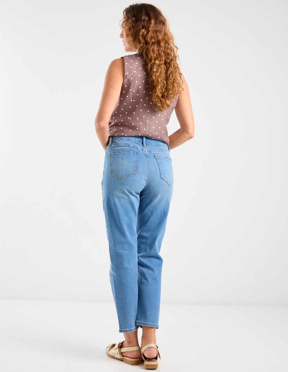 Jeans capri straight para mujer 6