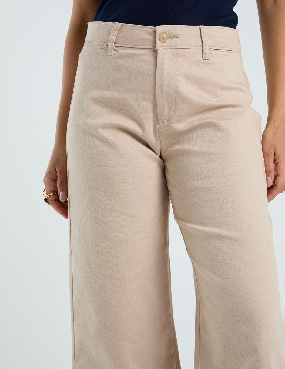 Pantalón capri wide leg para mujer 4