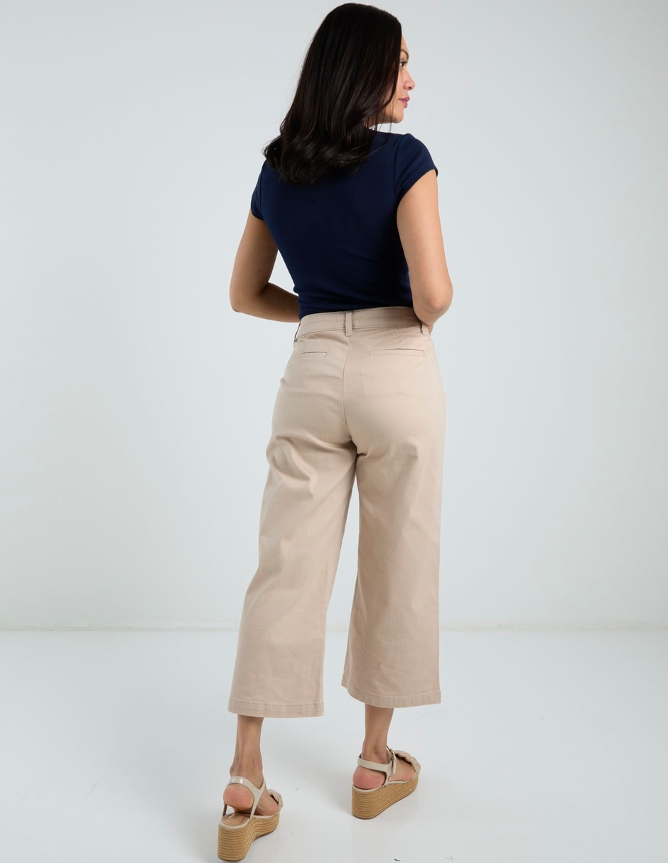 Pantalón capri wide leg para mujer 6