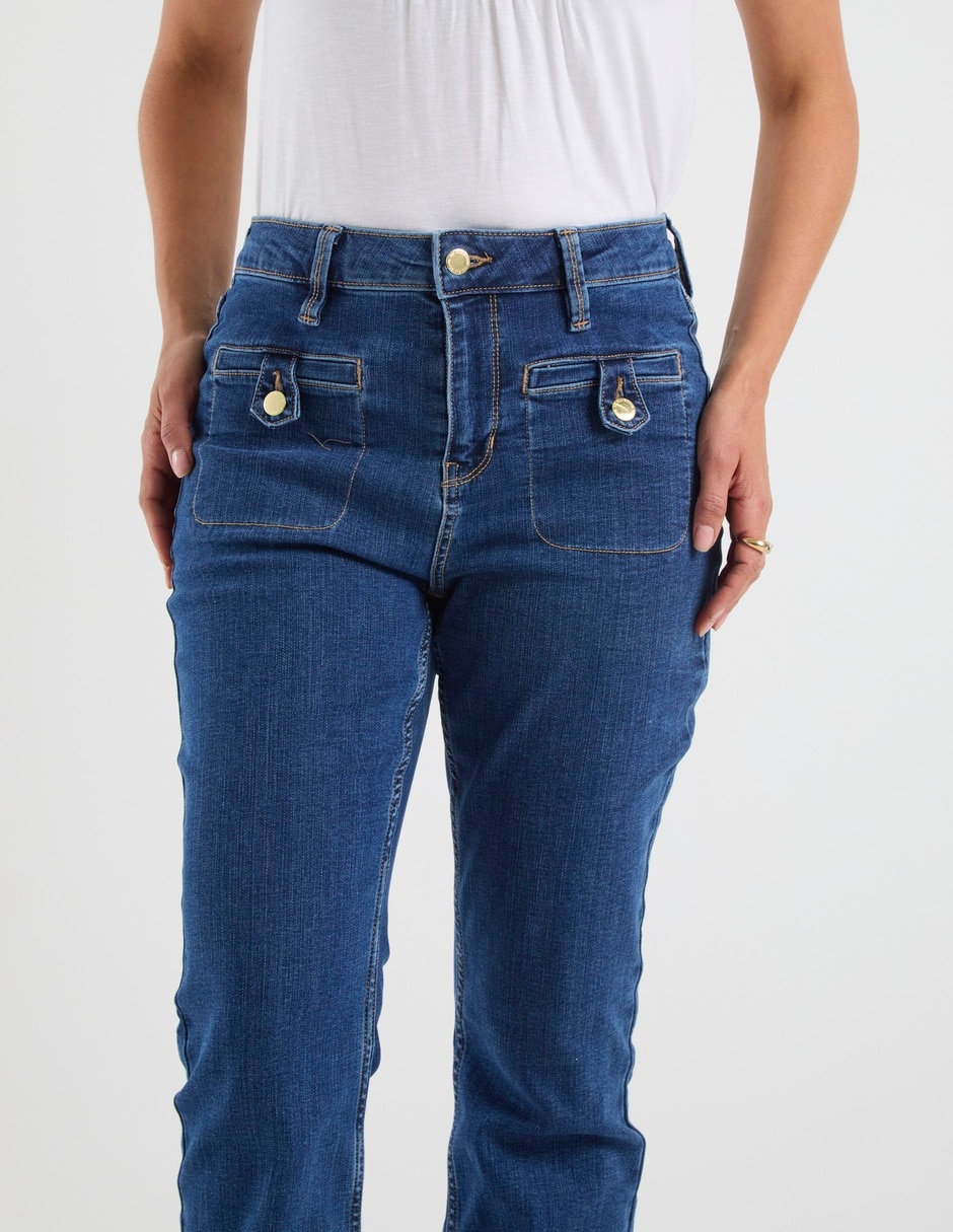 Jeans straight para mujer 4