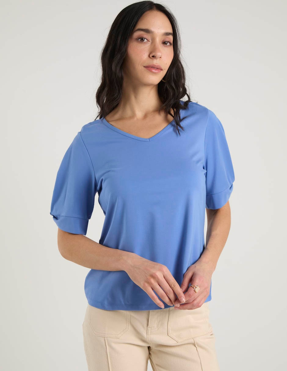 Playera manga corta cuello redondo mujer 5