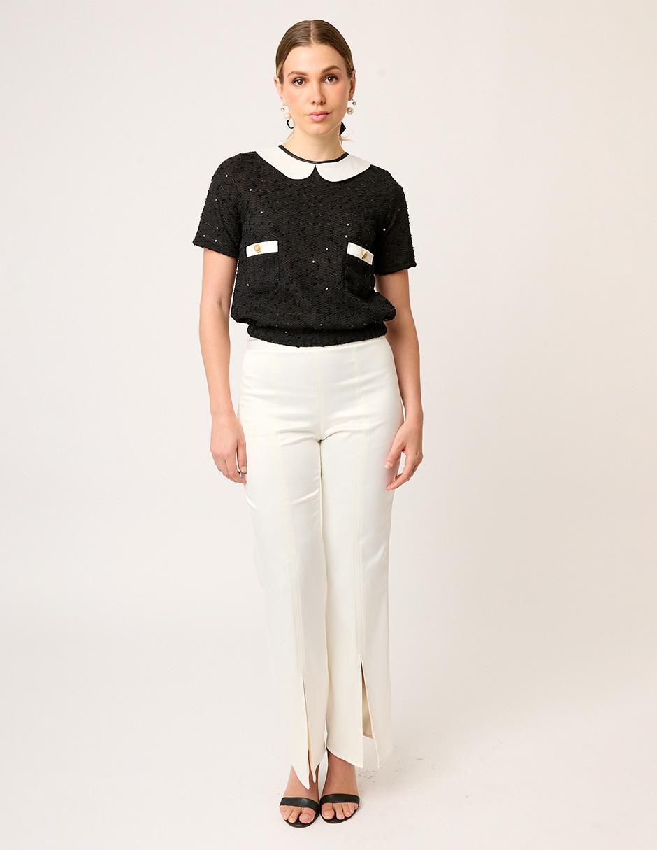 Blusa Linea Pura manga corta para mujer