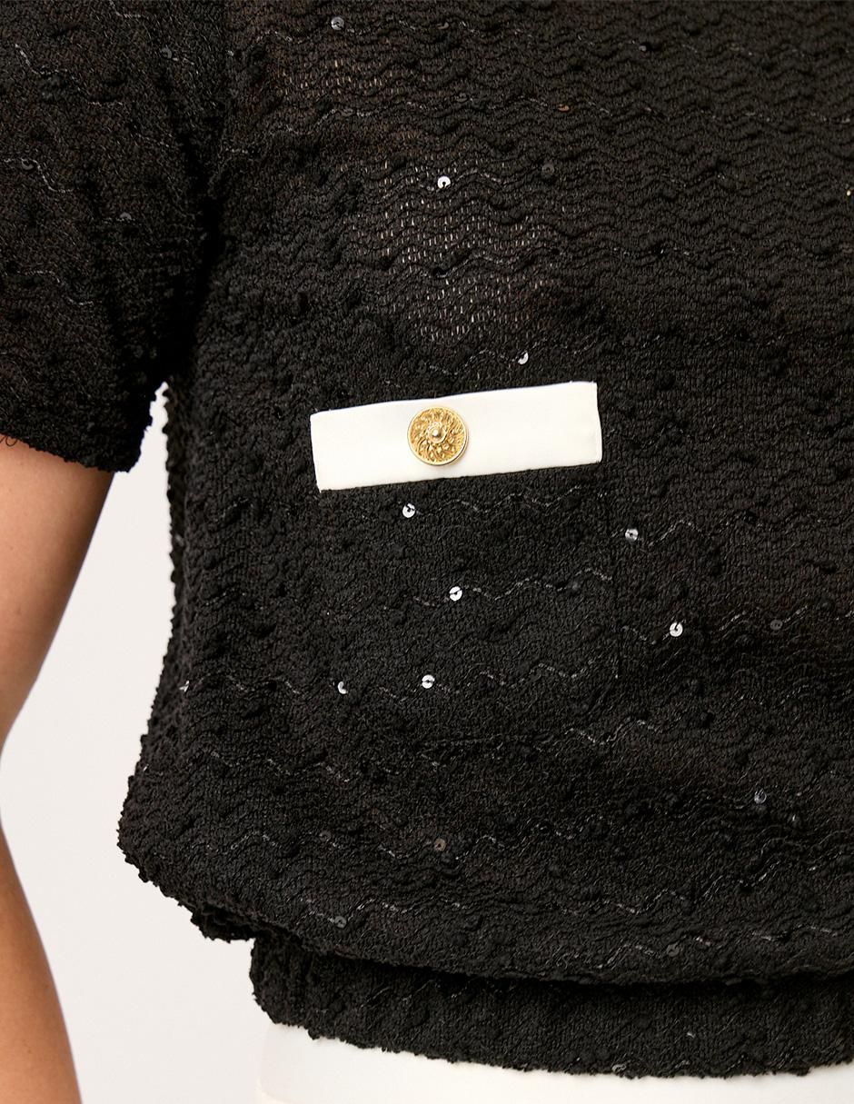 Blusa Linea Pura manga corta para mujer
