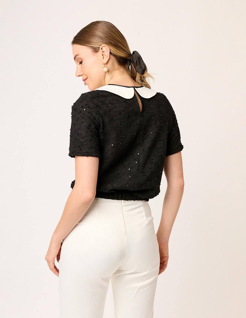Blusa Linea Pura manga corta para mujer