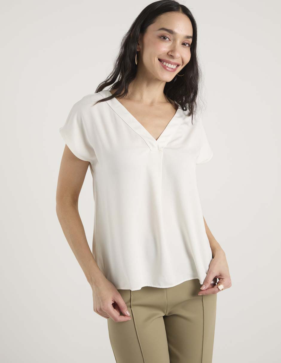 Blusa manga corta para mujer