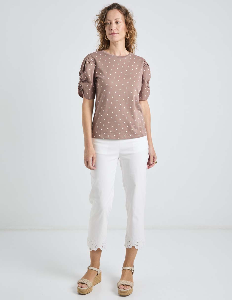 Blusa manga corta para mujer