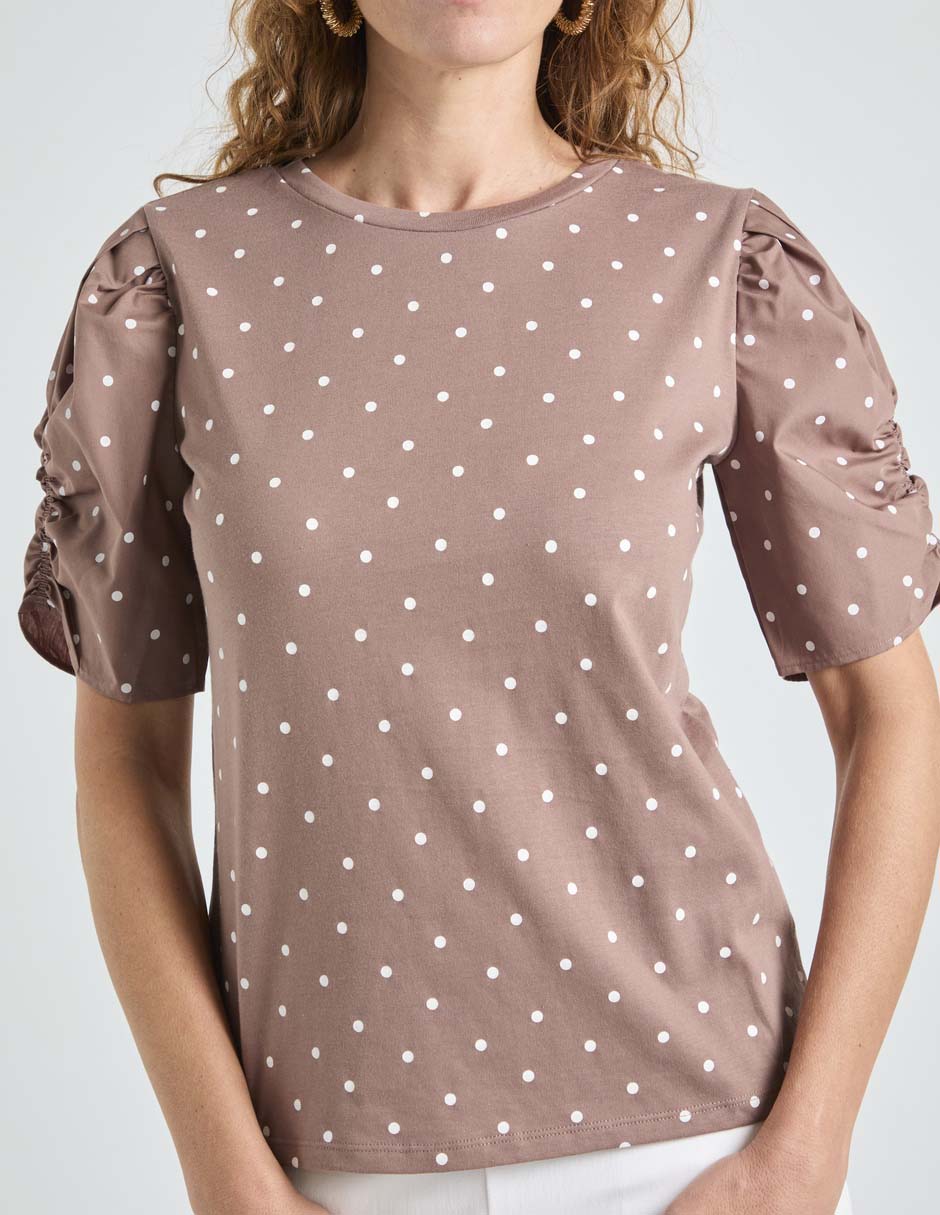 Blusa manga corta para mujer